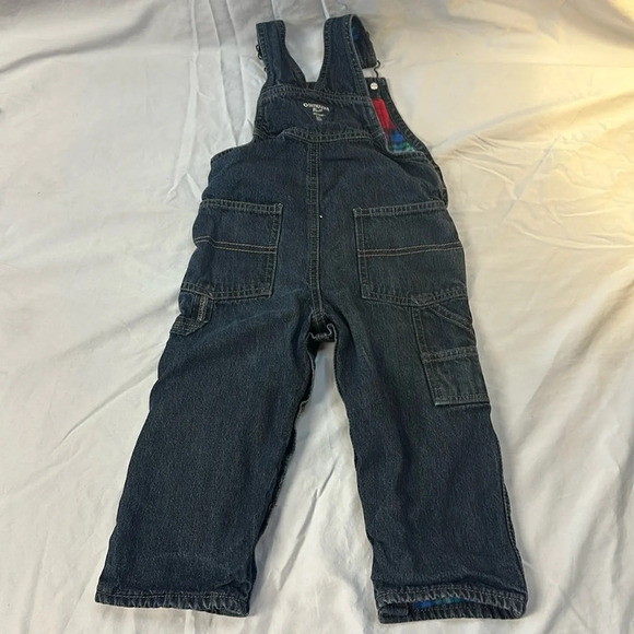 OshKosh B’Gosh - flannel lined overalls.  Size 18 months - Picture 4 of 7